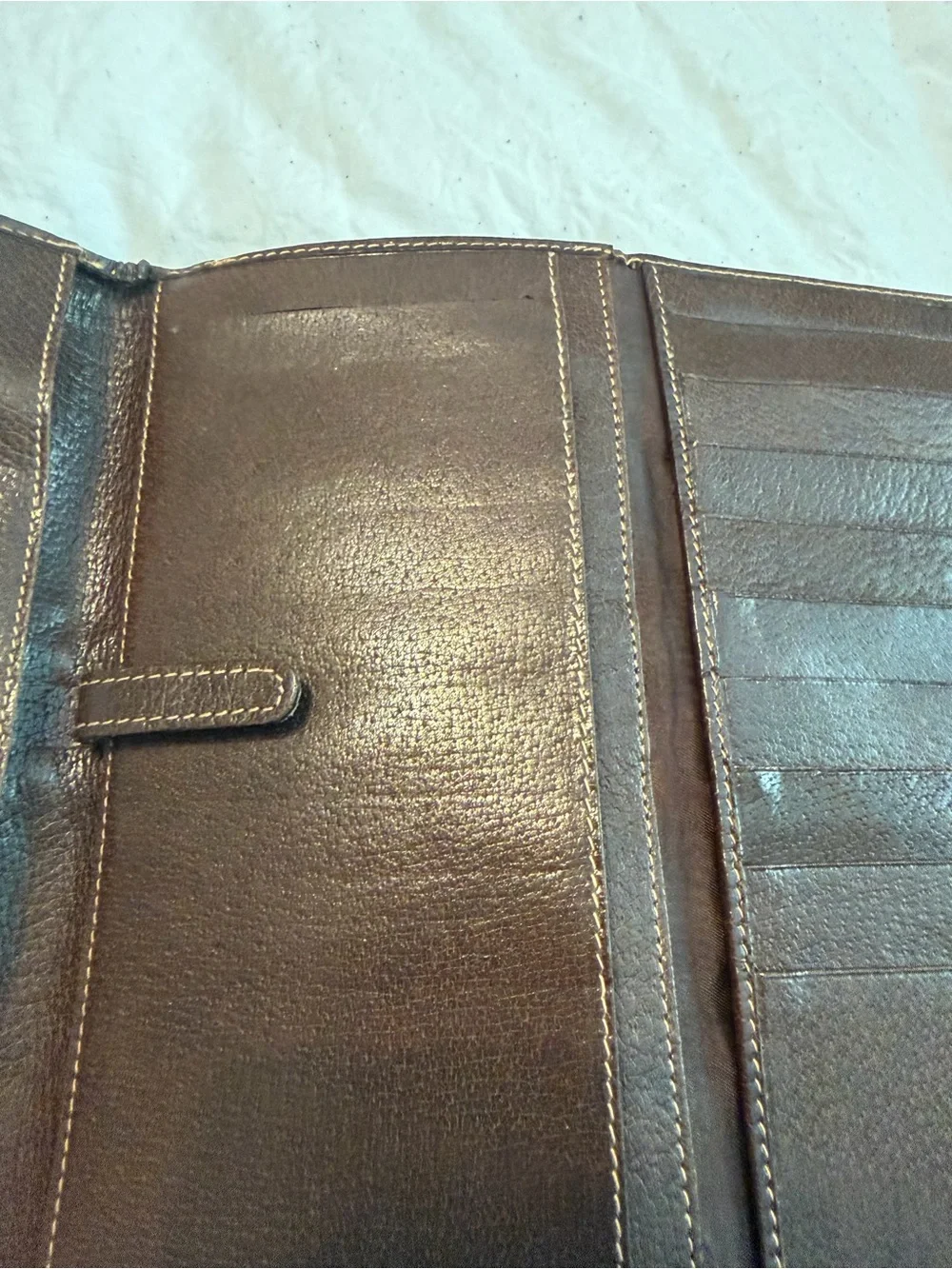Gucci VINTAGE Sherry GG Canvas long Wallet with Green and Red Stripe COA - Picture 10 of 16
